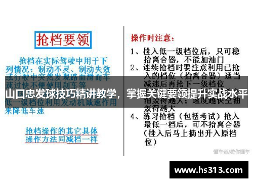 山口忠发球技巧精讲教学，掌握关键要领提升实战水平