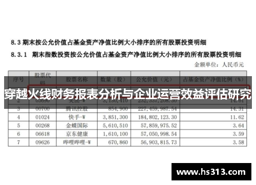 穿越火线财务报表分析与企业运营效益评估研究